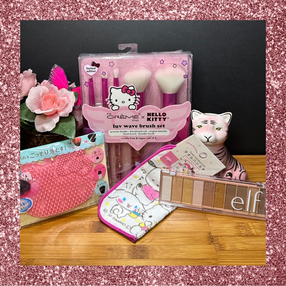 Hello Kitty Lux Wave Brush Set and ELF Palette